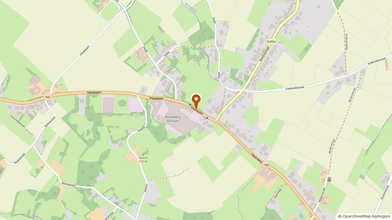 Kaart met de locatie van Hauwaart 30, 9700 Oudenaarde